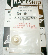 35 Tooth Tradeship Delrin Slot Car Crown Gear & Set Screw 48 Pitch 1/8" Axle NOS