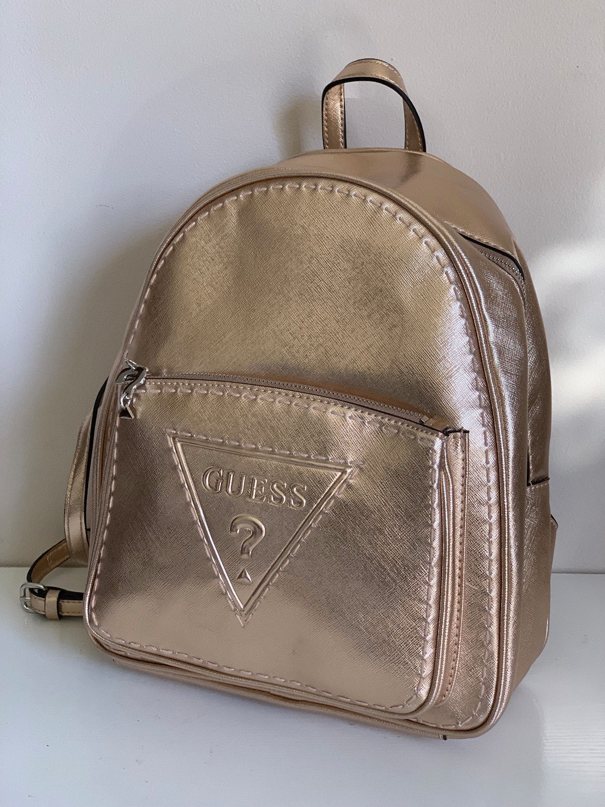 guess rose gold backpack