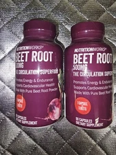 NutritionWorks ® Beet Root Circulation Superfood 90 Capsules 500mg Lot Of 2