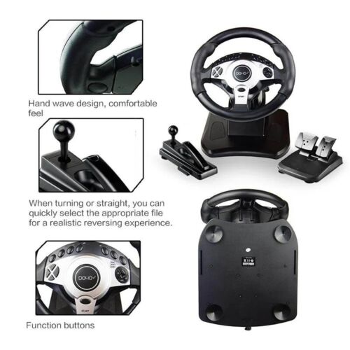 DOYO Gaming Race Sim Steering Wheel Pedals Shifter For PC PS3 PS4 Xbox Switch - Picture 8 of 15