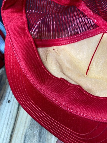 VTG SnapBack Mesh EIS BRAKE PARTS Vintage P Brand MADE IN USA Red Cap NEVER WORN - Picture 9 of 14