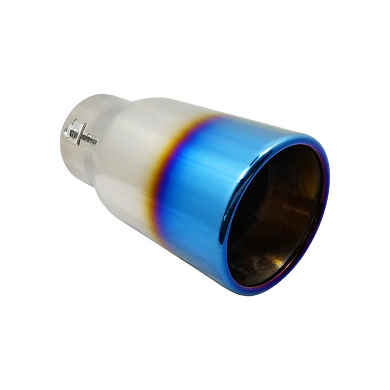 Tubo de escape de acero inoxidable azul ardiente revestimiento de garganta cola trasera de coche Foto 2 de 4