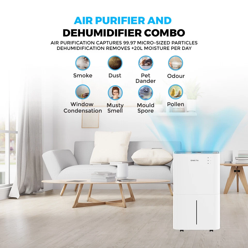 20-25L Ometa Dehumidifier Air Purifier Moisture Condensation Laundry Drying Wifi - Image 4 of 4