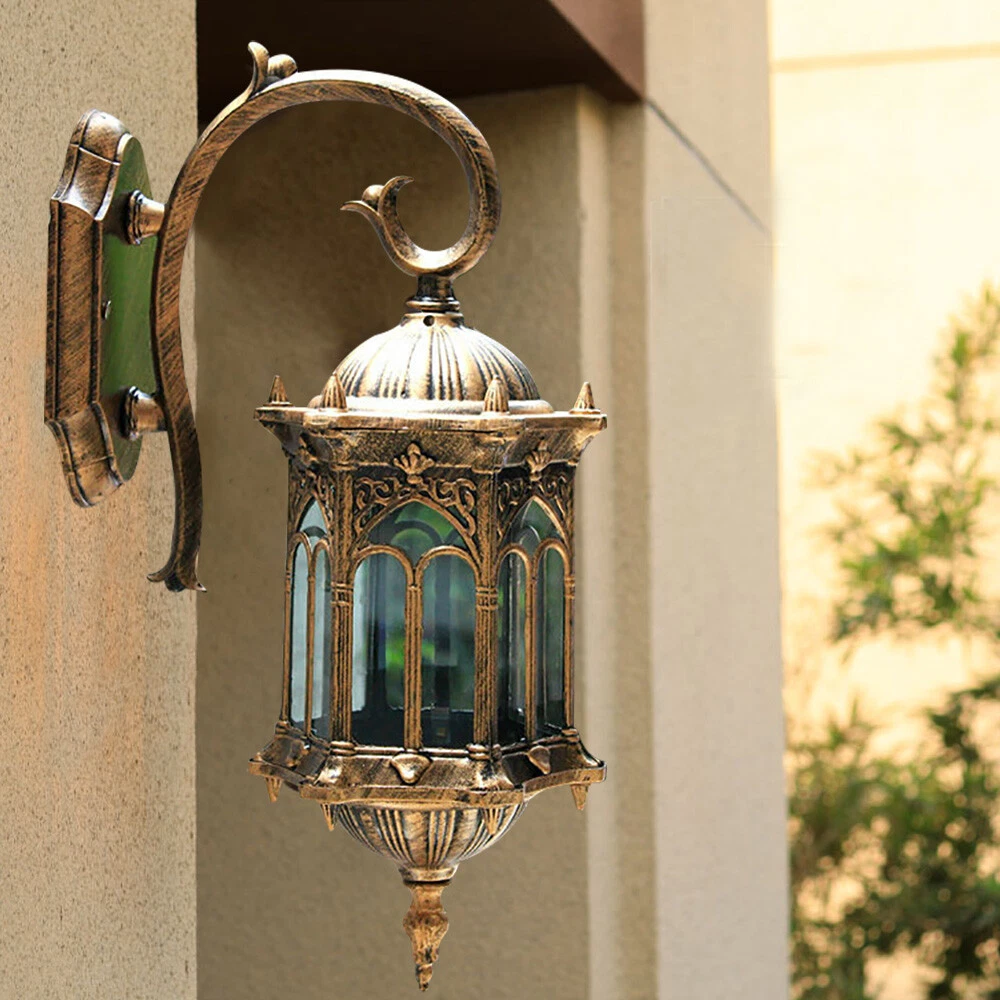 Small Rustic Lantern Wall Sconce