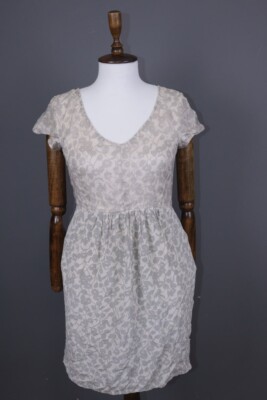 Weekend Max Mara Begie Floral A-Line Silk Short Sleeve Short Dress Size USA 8