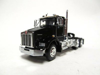 DCP / FIRST GEAR 1/64 SCALE T-800 KENWORTH DAY CAB, BLACK & CHROME