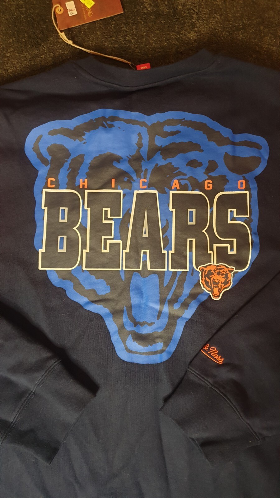 Mitchell & Ness Rare Chicago Bears ThrowBacks Embroided Jumper/hoody Size Mens L image 9