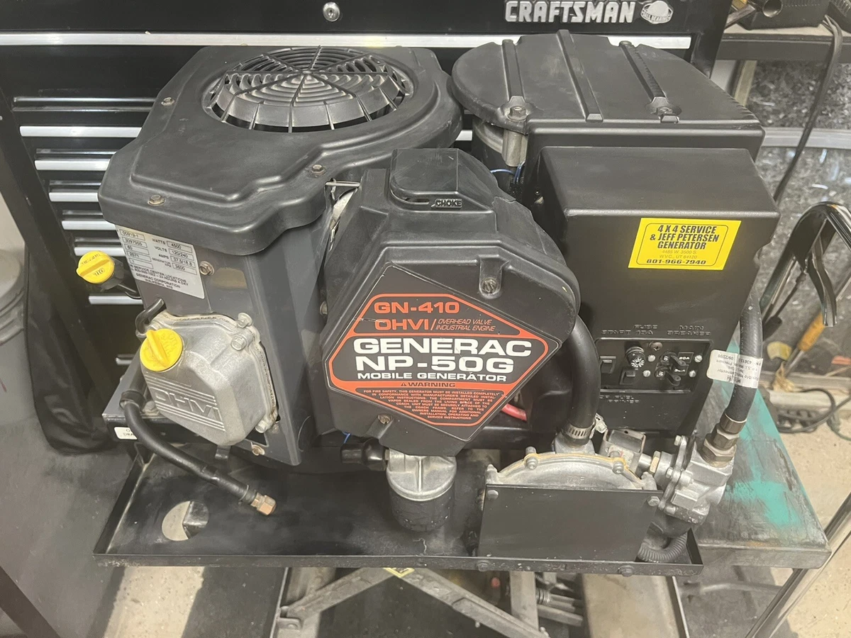 GENERAC GENERATOR NP 50 G RV MOTORHOME GENERATOR. PROPANE GENERATOR