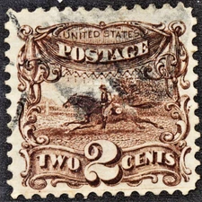 U.S. Classic #113 VF/XF 2 cent brown '23 CV $135.00