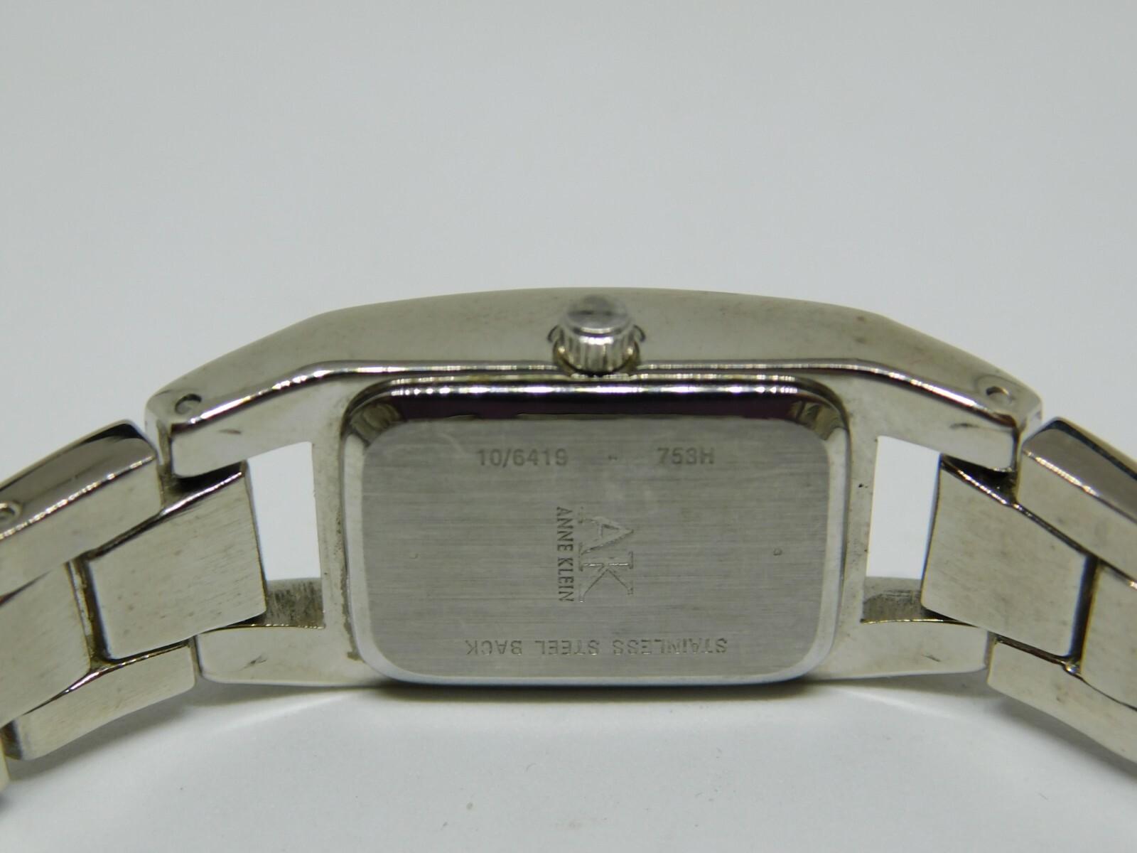 Anne Klein 10/6419 Silver Tone Quartz Analog Women's Watch Sz.6 1/2