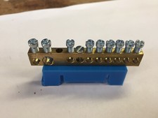 Din Rail 9 Way Terminal Block Mains 230-400v Busbar Earth Neutral Solar