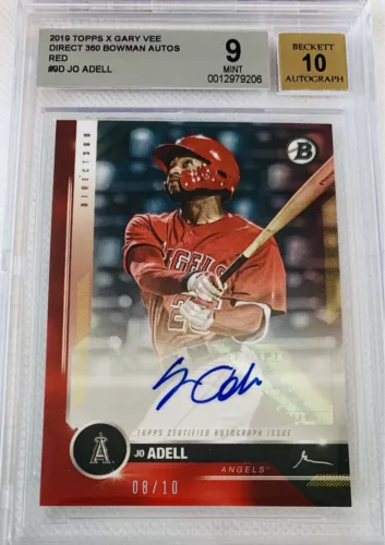 2019 Topps Gary Vee Direct360 Jo Adell Red SP Auto #/10 BGS 9/10 Mint Rare RC!