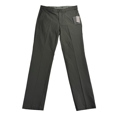 Michael Kors Mens Major Classic Fit Stretch Performance Pants Dark Olive 34x34