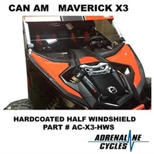 Can Am Maverick X3 Hardcoat Scratch resistant half windshield #AC-X3-HWS