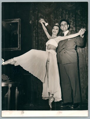 1954 LE BARITON ERNEST BLANC & UNE DANSEUSE FOTO VINTAGE TANZ OPER BALLETT