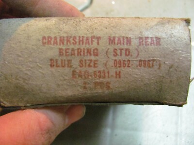 NOS Ford EAG-6331-H Rear Main Crankshaft Bearing STD. Blue Size .0962-.0967