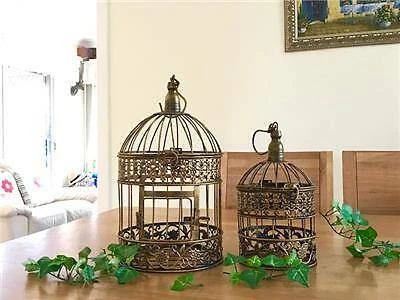 Set Of 2 Small Iron Handmade Decorative Bird Cage Wedding Event V