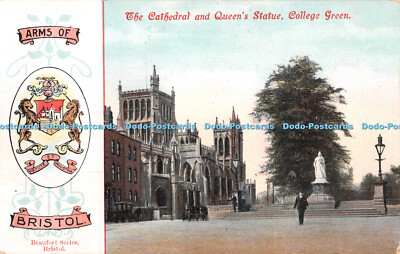 R425599 Arms of Bristol The Cathedral and Queen Statue College Green Beaufort Se