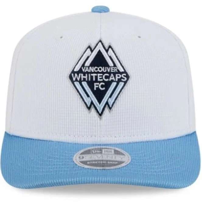 Para hombres Vancouver Whitecaps Blanco New Era 2025 Jersey Gancho 9SEVENTY Gorra Snapback Foto 2 de 4