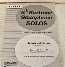 Andante and Allegro (from Sonata in G) Eb Baritone Sax Solo & Piano Marcello