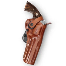 Leather OWB Paddle Holster Fits, Colt Python 357 Mag Revolver 6" Barrel #1306#