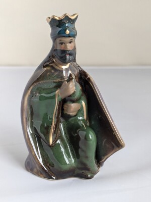 Creative Co-op Ceramic Nativity Scene Wise Man Figurine 3.5''