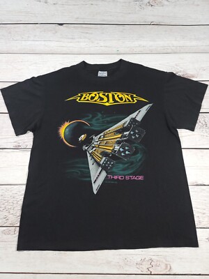 Rare Vintage 1987 Boston Rock Band Concert Tour T-Shirt Third