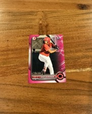 Braylin Minier 2023 1st Bowman Prospects Rookie Pink Parallel /199 Reds NRMT+ SP