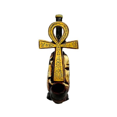 tobacco in ancient egypt Gold Ankh Handmade Tobacco Smoking Hand Pipe Ancient Egypt Symbol Cross of  Life