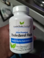 CRYSTAL PEAKS NUTRITION Cholesterol Flush 60 Capsules Exp 10-2028