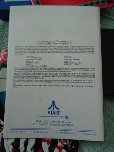 ATARI - DEFENDER 1981 GIOCO ATARI con SCATOLA E BROCHURE + MINI FUMETTO! ORIGINALE! - Foto 9 di 9