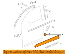 GM OEM 13-17 Terrain Front Door Exterior Trim-Lower Molding 22985713