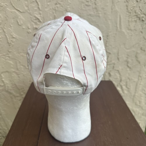 VINTAGE NASCAR Hat Cap Mens Snap Back White Red Bill Elliott Amoco Pinstripe - Picture 6 of 10