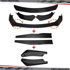 Front Bumper Lip Spoiler Splitter Body+Side Skirt+Rear Fits For Hyundai Elantra 
