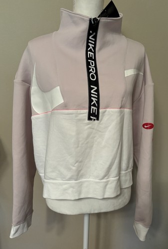 Nike Pro Get Fit Icon Clash Fleece Half-Zip Pullover Womens Large Multicolor New