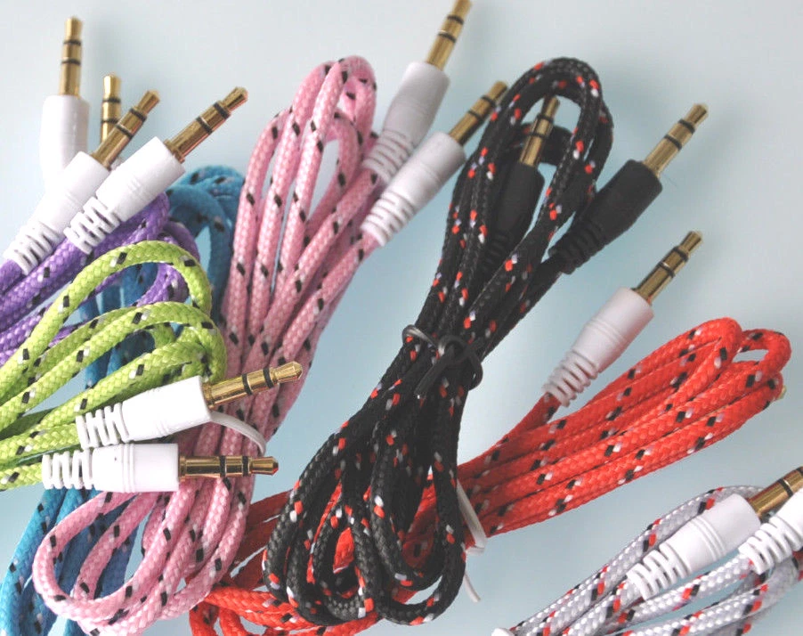 3FT+6FT braided auxilary aux 3.5mm male stereo audio cable FOR iphone 6 5 4 ipod - Image 3 of 4