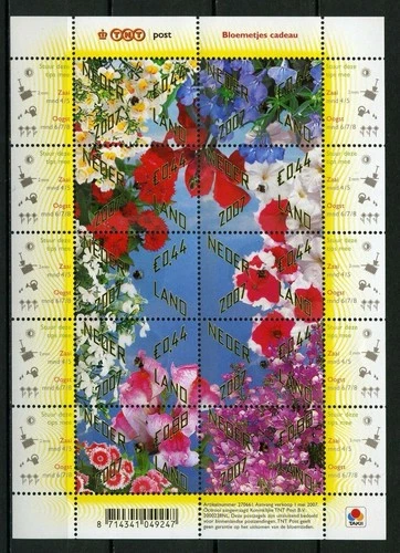 Netherlands 2007  Flowers  special format stamp with Seeds m/s mnh/postfris u