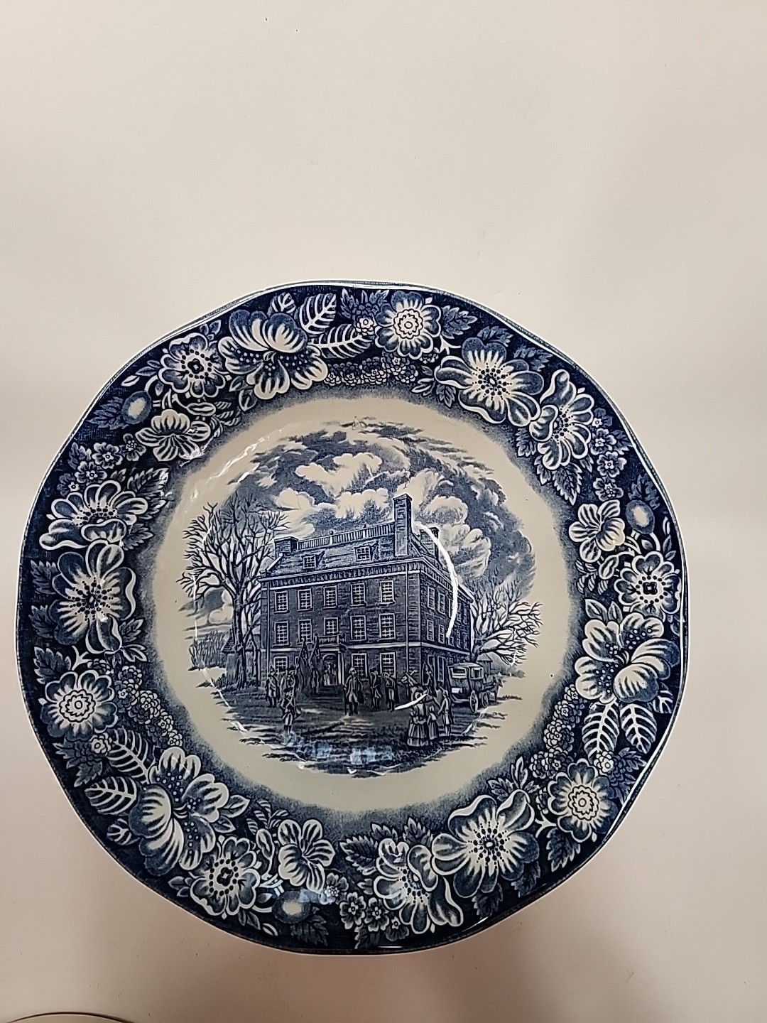 Staffordshire Liberty Blue Round Serving Bowl 8.5