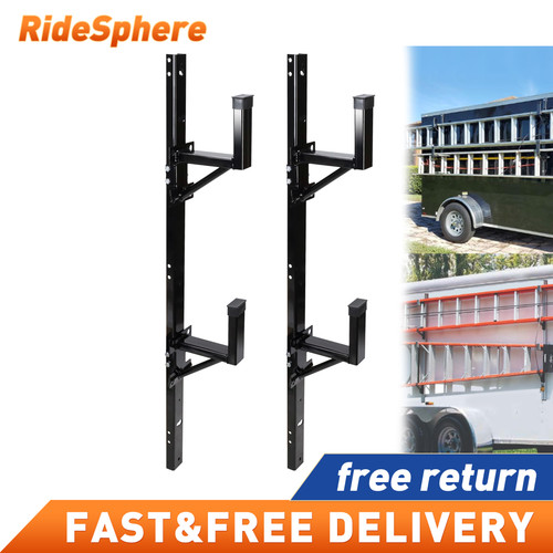 2PCS Adjustable Trailer Side Ladder Rack For Enclosed Trailer Exterior Side Wall