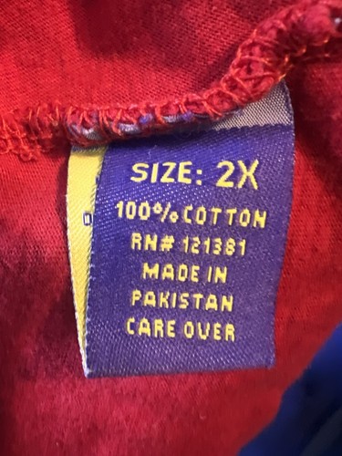 Camiseta Y2K Vintage Estampado Gráfico Roja y Dorada Mujer 2x - Imagen 8 de 9