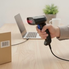Plug and Play Handheld Barcode Scanner - Reads 1D 2D Codes Seamlessly Anywhere