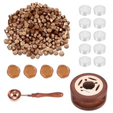 Wax Seal Kit, 300 Wax Beads, Candles, Copper Gold