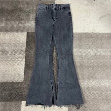 Hollister High Rise Flare Jeans Black Denim Soft Stretch Size 26X31