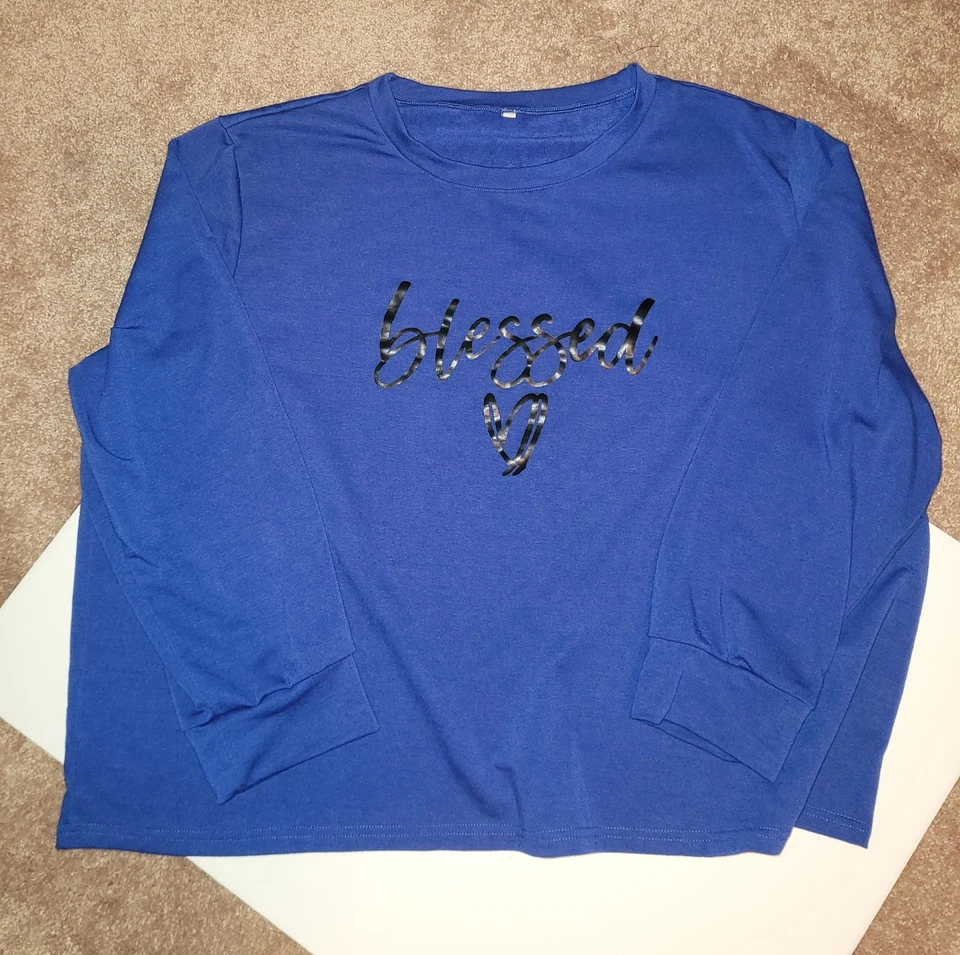 Conjunto Jogger Feminino Manga Longa Azul 1XL Novo Sem Etiquetas - Imagem 2 de 4