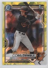 2021 Bowman Chrome Draft Sapphire Edition Yellow 44/99 Reed Trimble #BDC-144 3y6