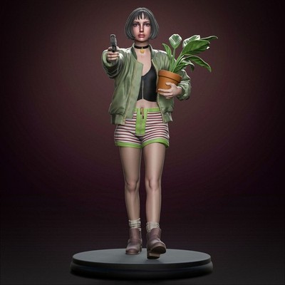 Mathilda, Leon der Profi, Film, Natalie Portman, Figur, 3D Druck, UNBEMALT