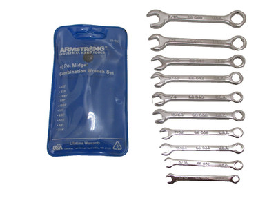 ARMSTRONG TOOLS 10-pc. MIDGET COMBINATION WRENCH SET, 5/32''-7/16'', 25-600, USA