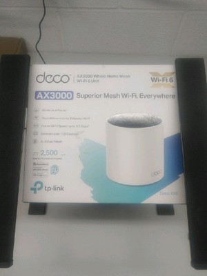 TP-Link Deco X55 AX3000 Wi-Fi 6 Router White 802.11ac Dual Band 3 Gigabit Ports