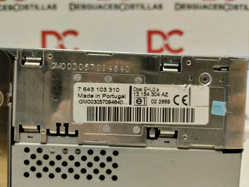13154304 Sistema Audio/Radio Cd para OPEL ASTRA H CARAVAN Cosmo 2005 156336 - Imagen 2 de 10