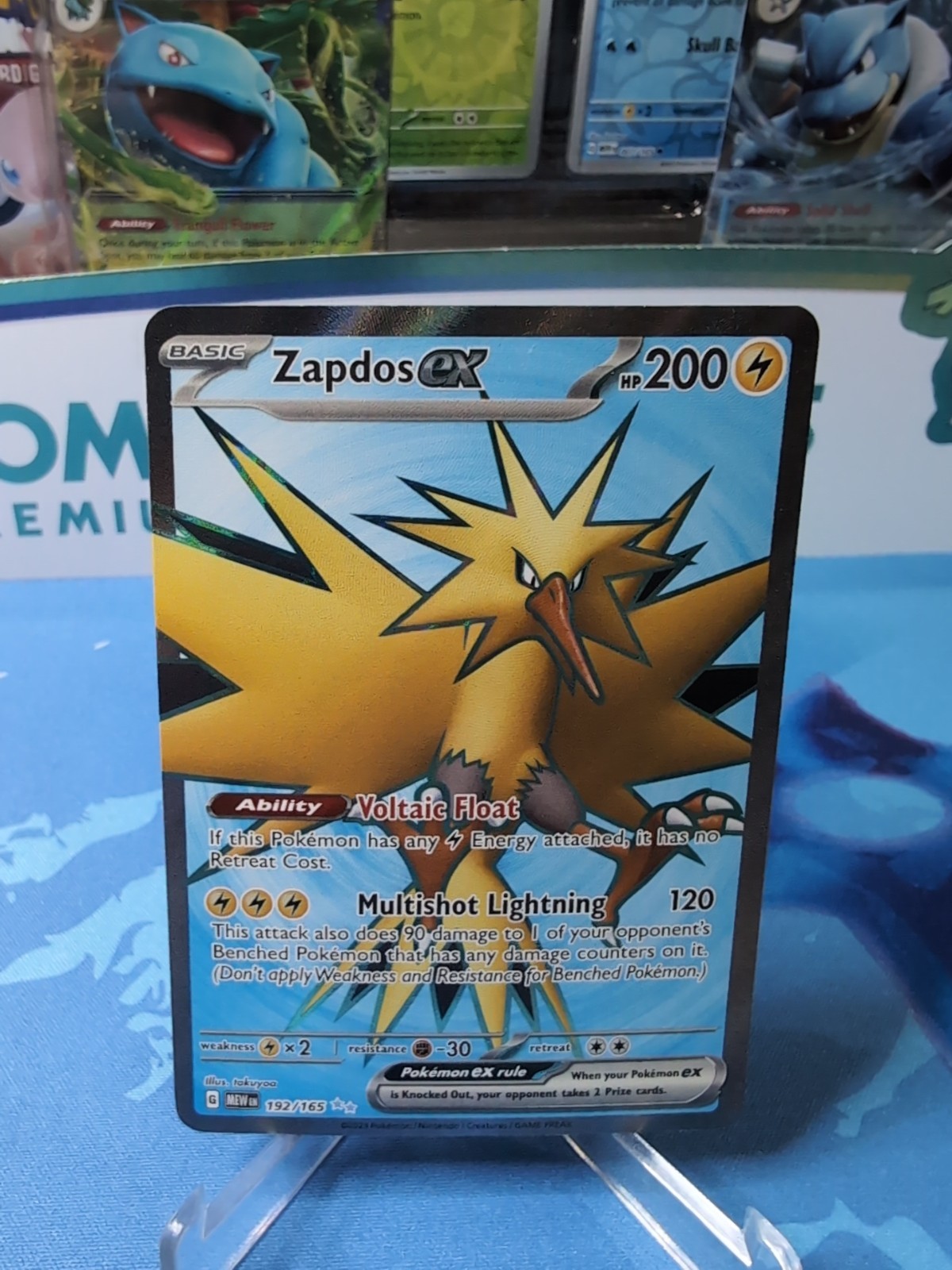 Zapdos Ex 192/165 Full Art - Pokemon TCG Scarlet & Violet 151 - NM